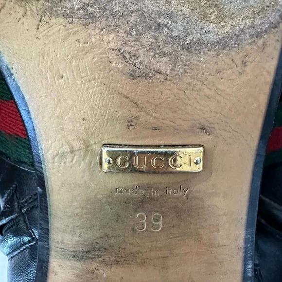 Gucci Malaga Kid GG Marmont Calfskin Leather Knee High Riding Boots - Picture 14 of 14